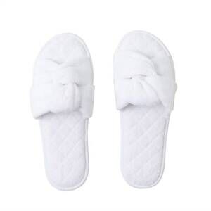 NEW BAREFOOT DREAMS women's towel terry sandal in sea salt